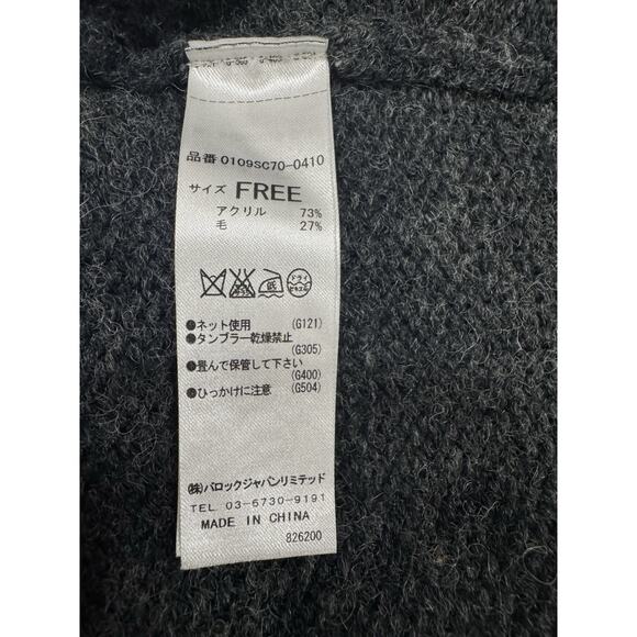 Womens Nordic Cardigan Sweater Fair Isle Wool Blend Gray Brown White - Picture 5 of 6